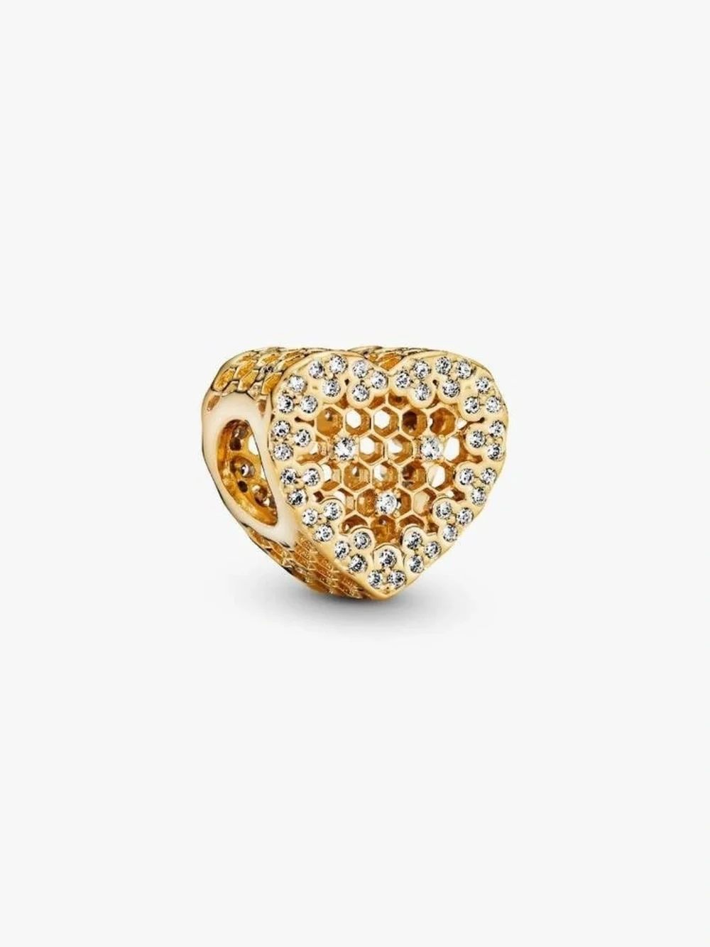 Pandora Heart Honeycomb Lace Charm